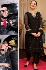 Trendy HANIA AMIR Embroidered Dress - 3pc Stitched(Ready to Wear)